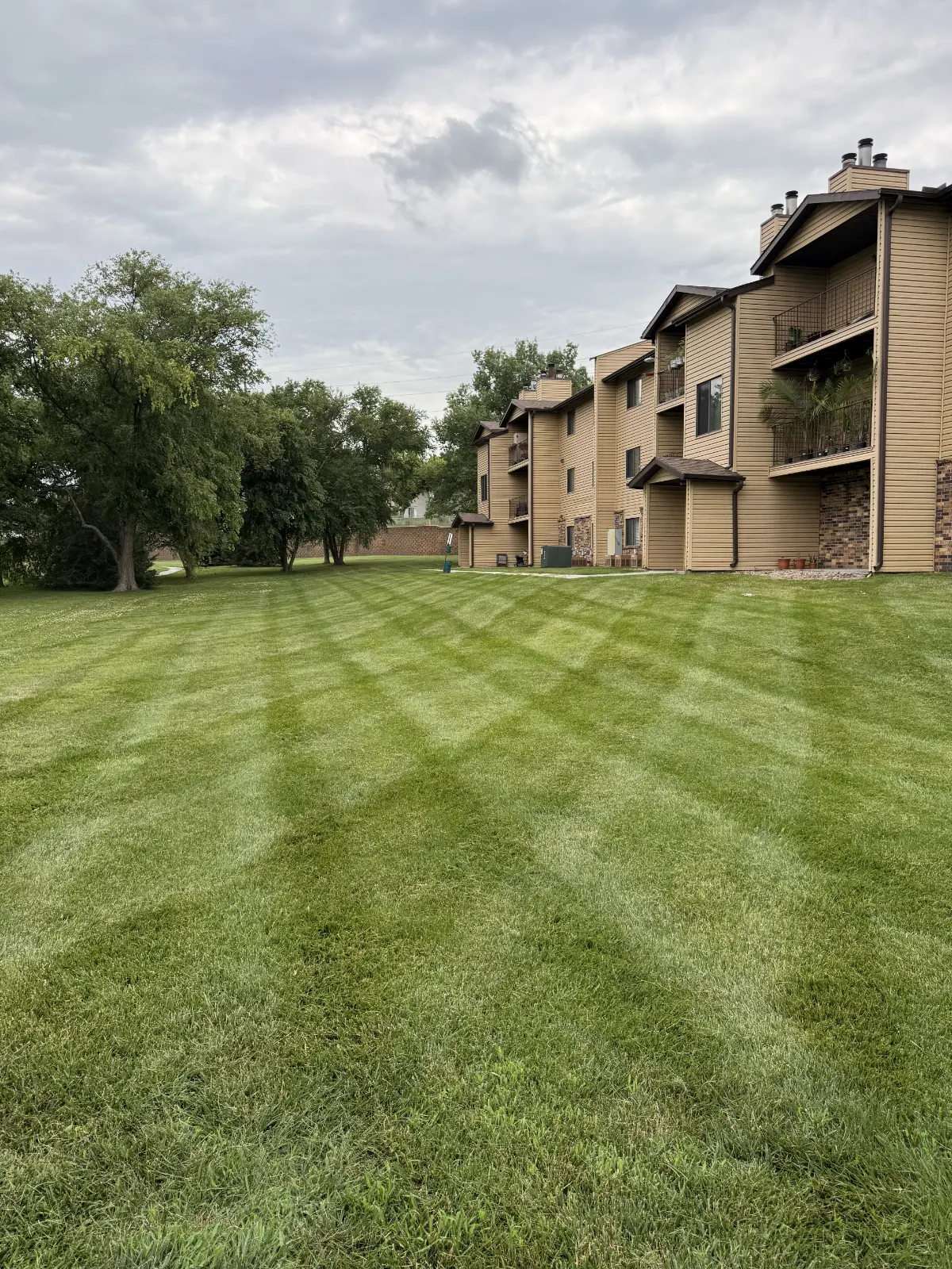 Apartment community lawn maintained by ClearPath